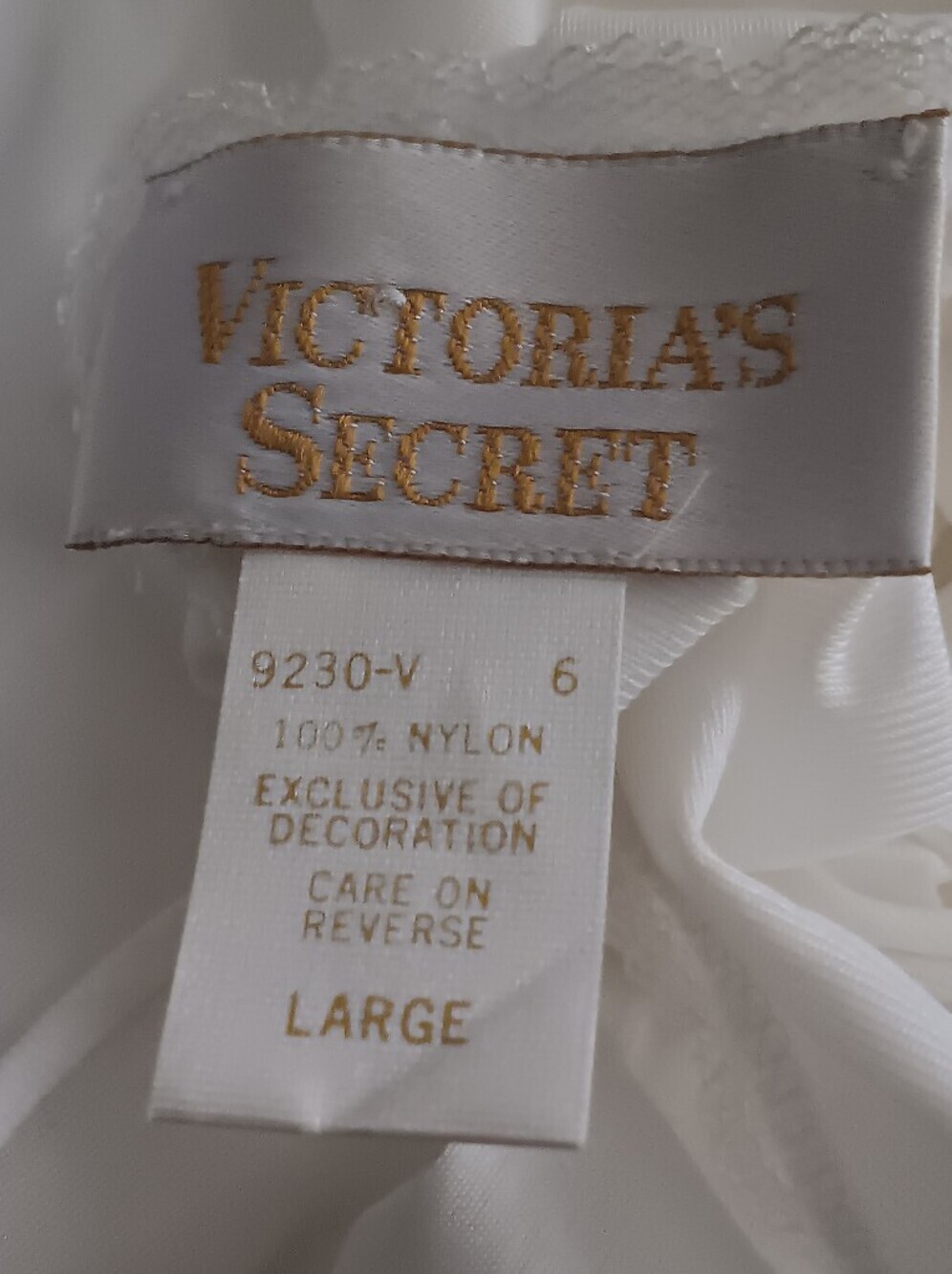 Victoria’s Secret Vintage Gold Label Bridal Lace Maxi Slip Dress  9230-V Sz  L - Picture 8 of 8